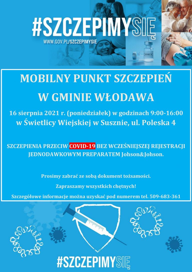 Mobilny Punkt Szczepień W łodzi Mobilny punkt szczepień w Gminie Włodawa : Gmina Włodawa