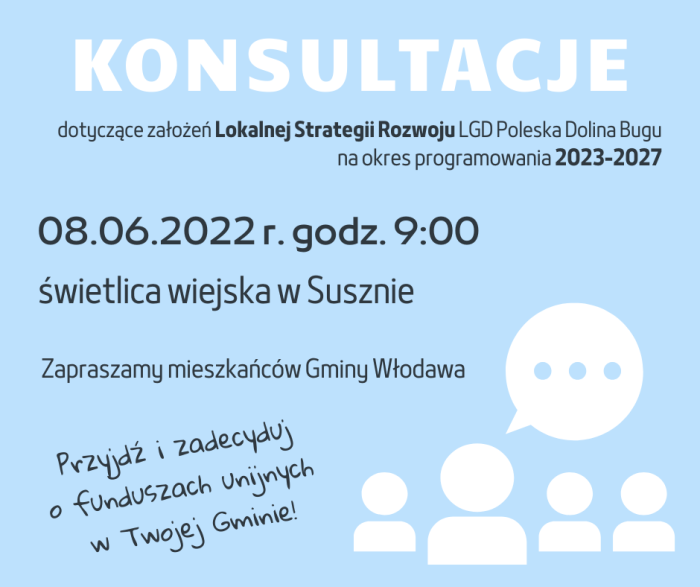 konsultacje LSR 2023-2027 w Gminie Włodawa