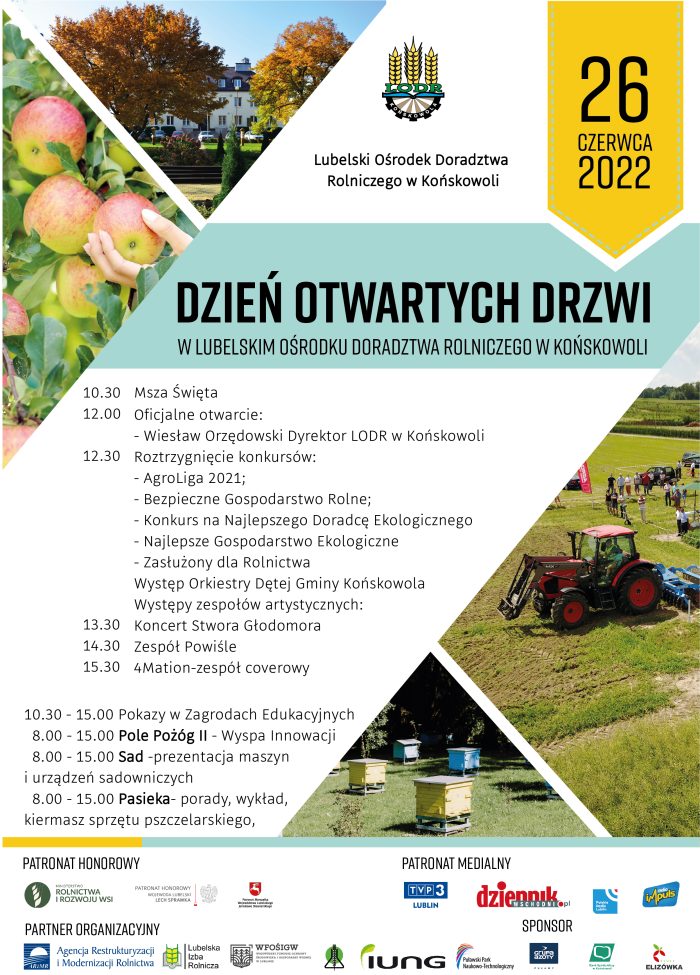 Dniu Otwartych Drzwi w Lubelskim Ośrodku Doradztwa Rolniczego w Końskowoli w dniu 26 czerwca 2022 r.