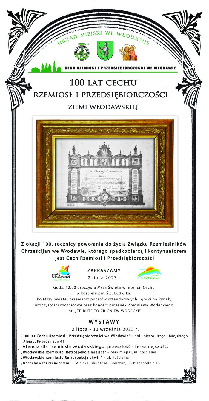 plakat-100-lecia Cechu Rzemiosł i Przedsiębiorczości we Włodawie 