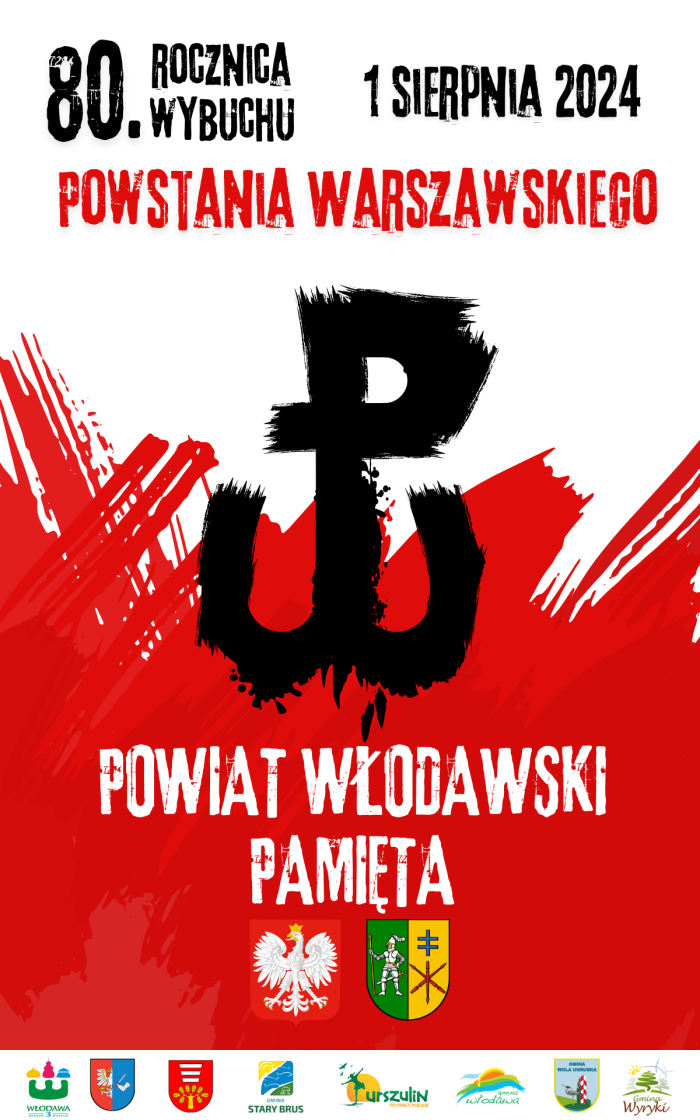 Plakat 80 rocznica wybuchu Powstania Warszawskiego