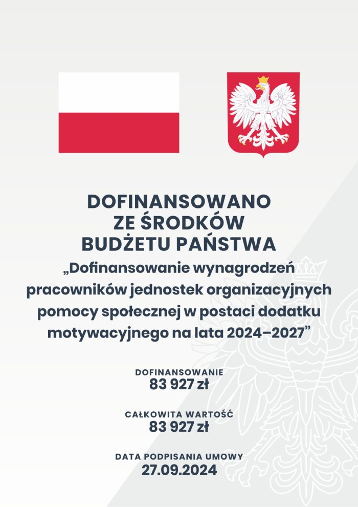 plakat dofinansowanie GOPS Włodawa