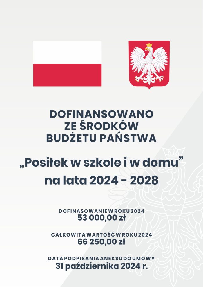 Plakat - ”Posiłek w szkole i w domu” na lata 2024-2028