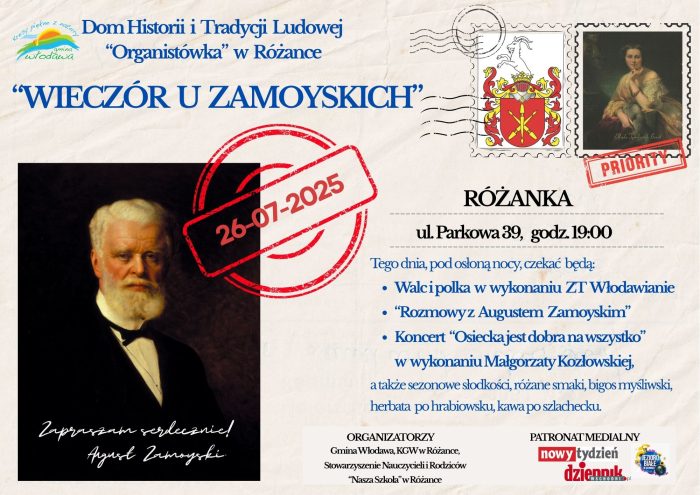 Plakat-WIECZÓR U ZAMOYSKICH