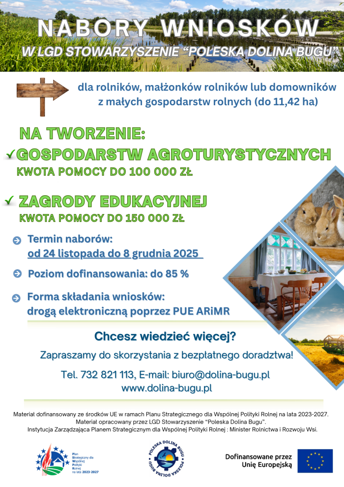 Plakat - Lokalną Grupę Działania "Poleska Dolina Bugu"