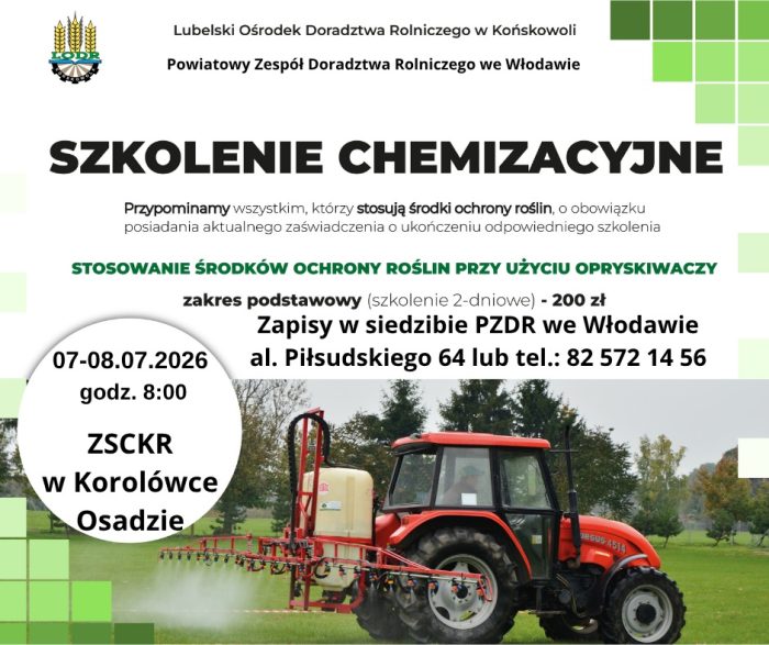 informacja o szkoleniu chemizacyjnym